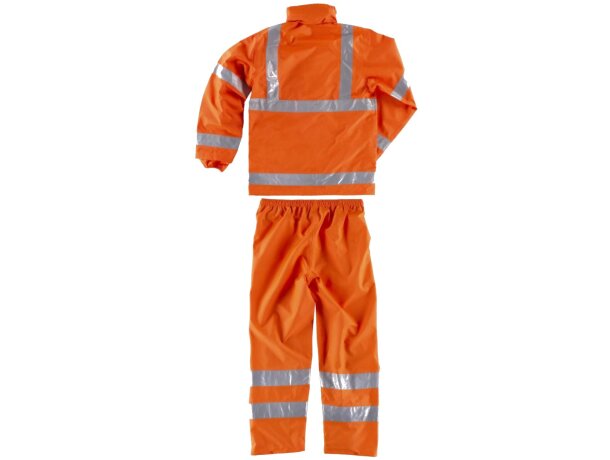 Impermeable fluor naranja