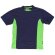 Camiseta línea 6 tipo malla marino/verde flúor