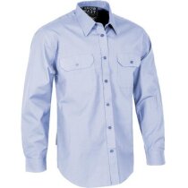 Camisa laboral de manga larga de algodón
