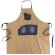 Delantal de cocina canvas beige Sarari con bolsillos y peto