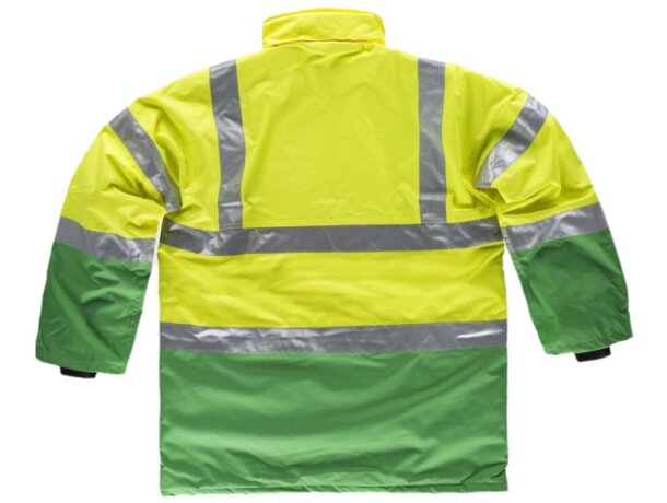 Parka fluor verde amarillo a.v. grabado