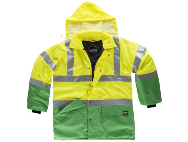 Parka fluor azulina amarillo a.v.