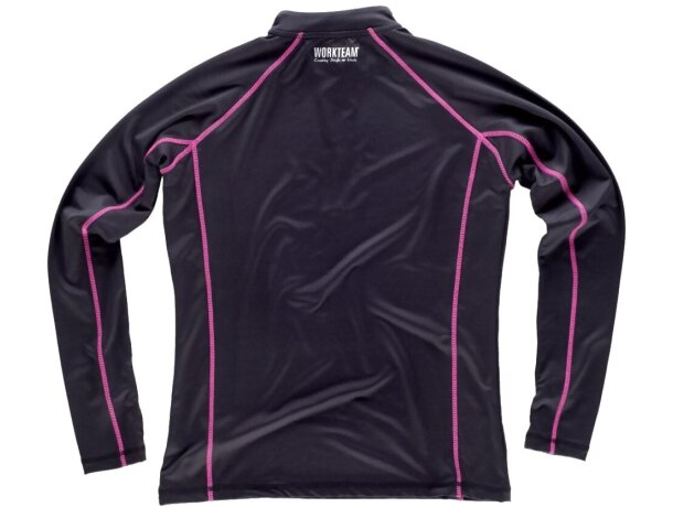 Sudadera servicios negro rosa fluor personalizada