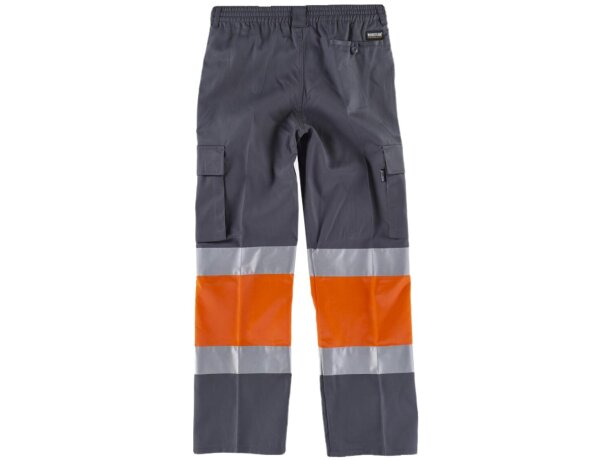 Pantalon fluor gris naranja a.v. barata