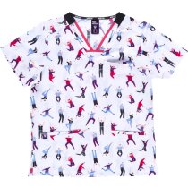 Casaca sanitaria elástica bolsillos funcionales