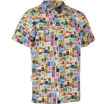 Casaca estampado geométrico en manga corta personalizada Casaca estampado geométrico en manga corta personalizada