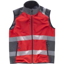 Chaleco fluor rojo gris oscuro