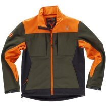 Workshell sport verde caza naranja a.v. negro