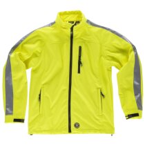 Chaqueta fluor cortavientos cintas reflectantes
