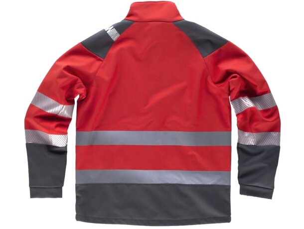 Workshell fluor rojo gris oscuro