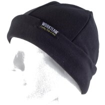 Gorro polar negro con dobladillo ajustable