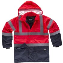 Parka fluor rojo a.v. marino personalizada