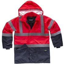 Parka combinada rojo alta visibilidad EN ISO 20471:2013