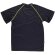 Camiseta manga corta unisex con detalles en alta visibilidad 135 gr negro amarillo a.v.