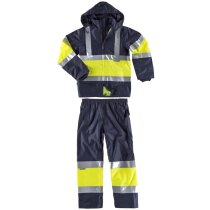 Impermeable bicolor con cintas reflectantes