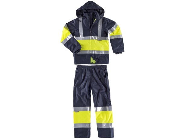 Impermeable fluor marino amarillo a.v. personalizado