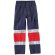 Pantalón multibolsillos con dos cintas de alta visibilidad marino/rojo a.v.