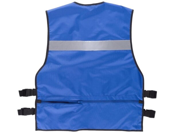 Chaleco de seguridad con multolsillos azulina personalizada