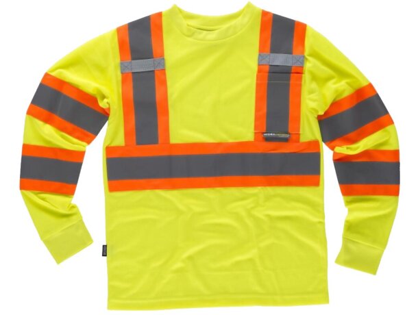 Camiseta fluor naranja av amarillo av economico