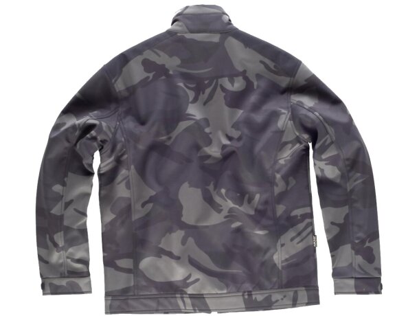 Workshell sport camuflaje gris negro