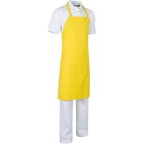 delantal sin bolsillos en varios colores personalizado amarillo