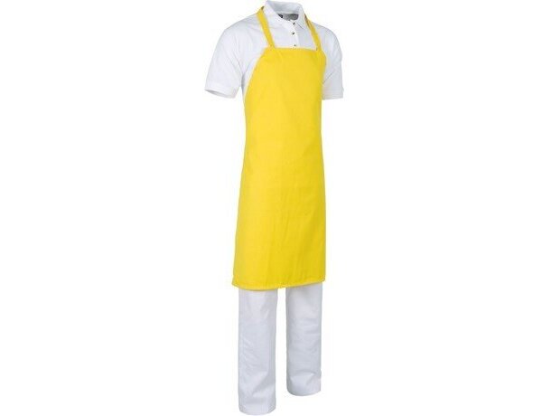 delantal sin bolsillos en varios colores amarillo personalizado