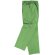 Pantalón de algodón liso recto verde pistacho