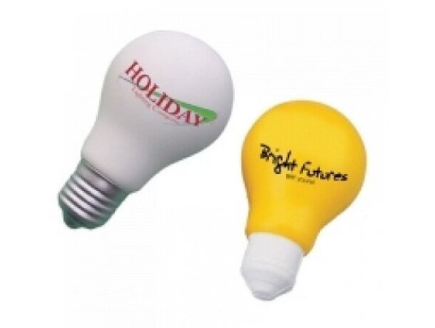 Antiestrés con forma de bombilla personalizado Antiestrés con forma de bombilla personalizado