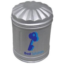 Antiestrés con forma de cubo de la basura