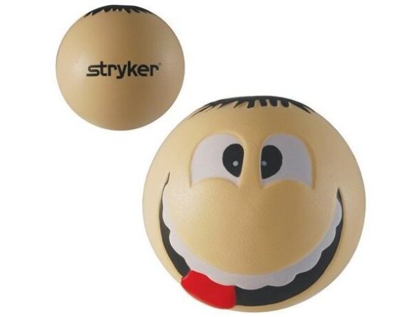 Pelota antiestrés con cara sonriente personalizada