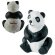 Antiestrés personalizado con forma de oso panda poliuretano sin color
