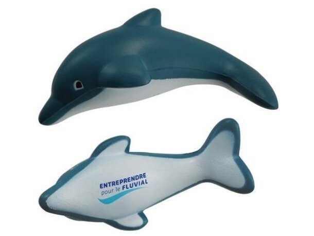 delfín antiestrés con acabado brillante personalizado