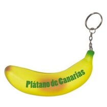 Antiestrés llavero con forma de plátano personalizado