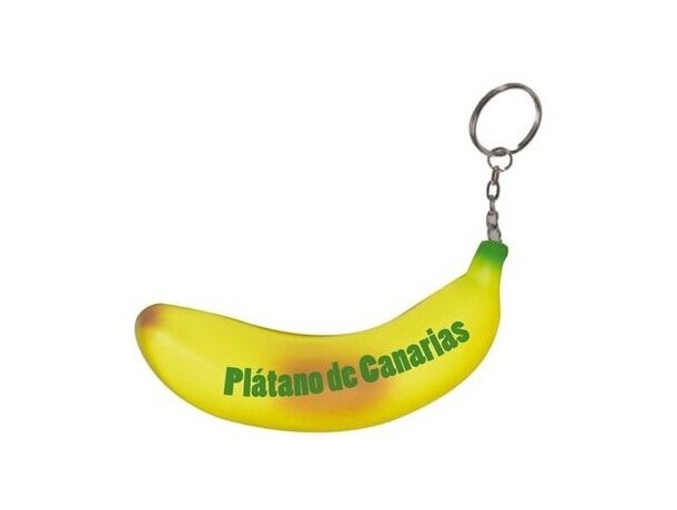 Antiestrés llavero con forma de plátano personalizado