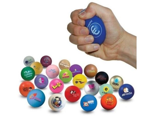 Pelota antiestrés de colores personalizada