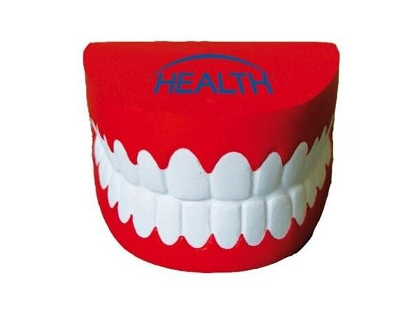 Antiestrés con forma de dentadura personalizado