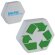 Antiestrés con símbolo de reciclaje personalizado sin color