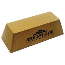 Antiestrés con forma de lingote de oro personalizado Antiestrés con forma de lingote de oro personalizado