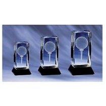 Trofeo de cristal con bola de golf personalizado Trofeo de cristal con bola de golf personalizado