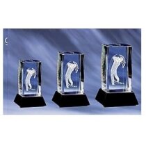 Trofeo de cristal para golfista personalizado Trofeo de cristal para golfista personalizado