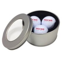 Caja circular 3 pelotas de golf personalizada Caja circular 3 pelotas de golf personalizada