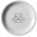 Plato personalizado 22 cm cerámica blanca con logo sin color
