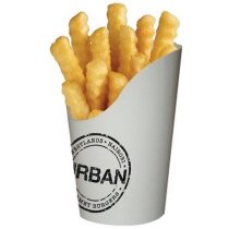 Caja Para Patatas Fritas personalizada blanca