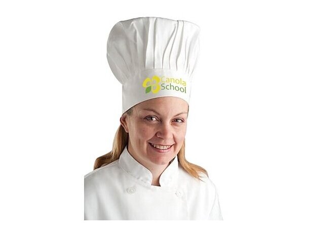 Gorro clásico para chef personalizado blanco