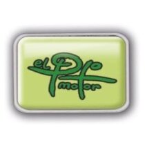 Pin rectangular metálico brillante personalizable