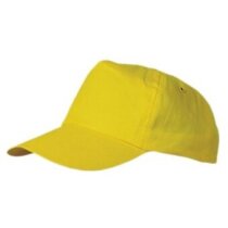 Gorra de algodón fino para serigrafiar amarilla barata