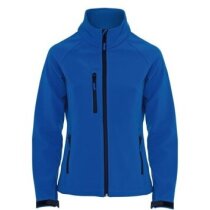 Chaqueta de soft shell entallada de mujer azul