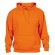 Sudadera con capucha y dos bolsillos grandes personalizada naranja