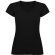 Camiseta de mujer cuello V de Valento negra barata