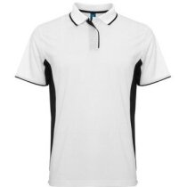 Polo técnico de manga corta unisex 150 gr detalles de color